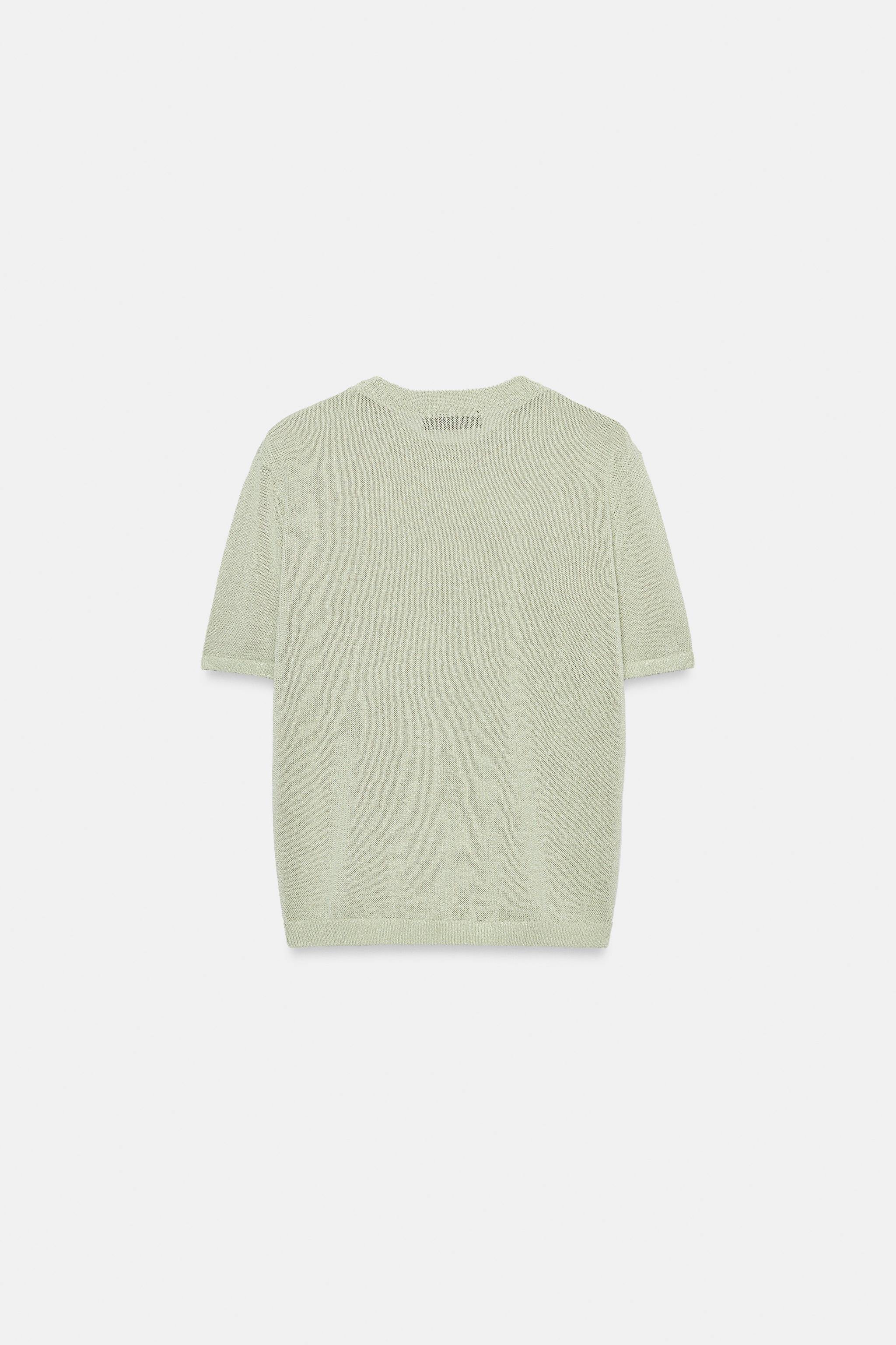 SHORT SLEEVE KNIT TOP